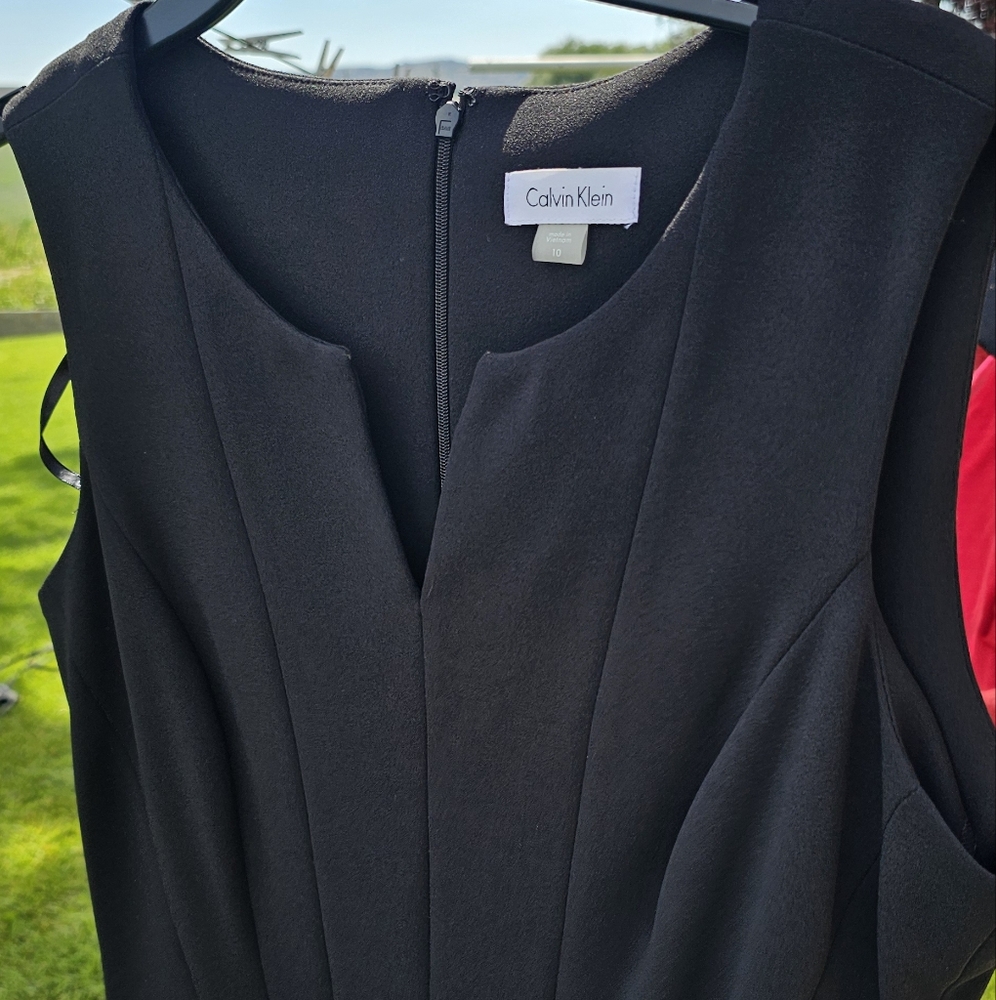 Calvin Klein Black Sleeveless Classic Dress